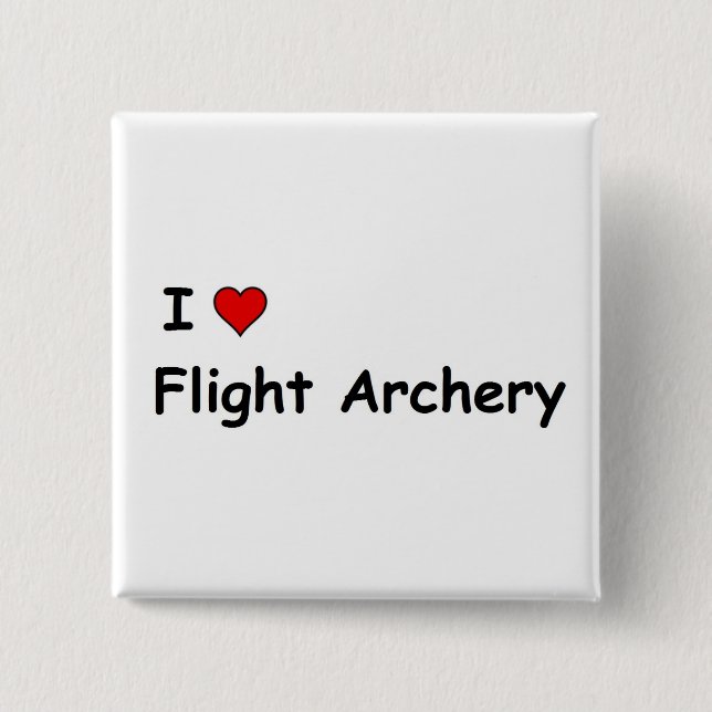 I Liebe Flight Bogenschießen Button (Vorderseite)