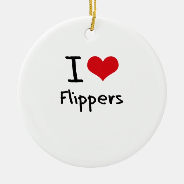 I Liebe-Flipper Keramikornament (Vorne)