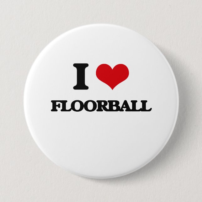I Liebe Floorball Button (Vorderseite)