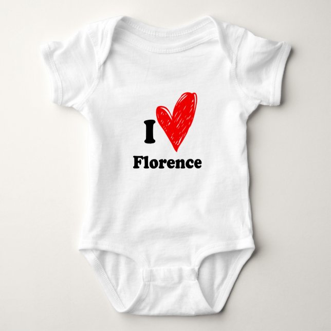 I Liebe Florence Baby Strampler (Vorderseite)