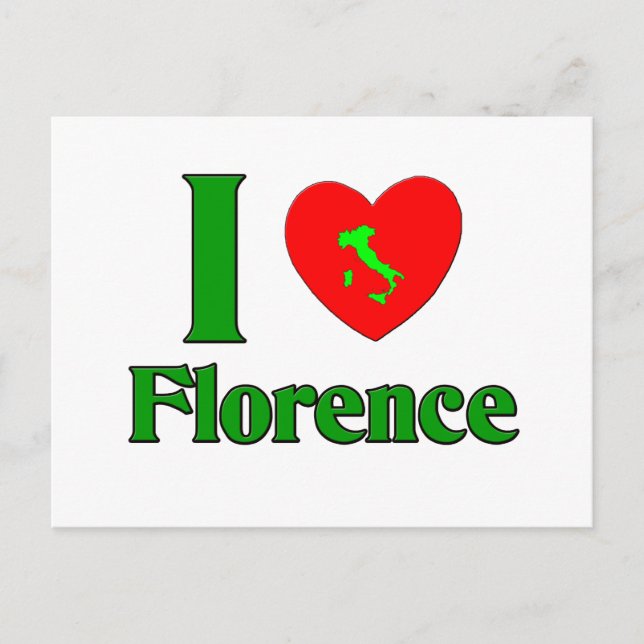 I Liebe Florenz Italien Postkarte (Vorderseite)