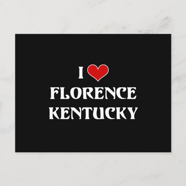 I. Liebe Florenz, Kentucky Postkarte (Vorderseite)