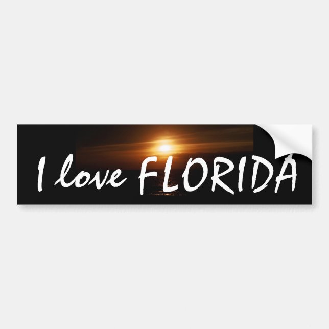 I Liebe FLORIDA-Autoaufkleber Autoaufkleber (Vorne)