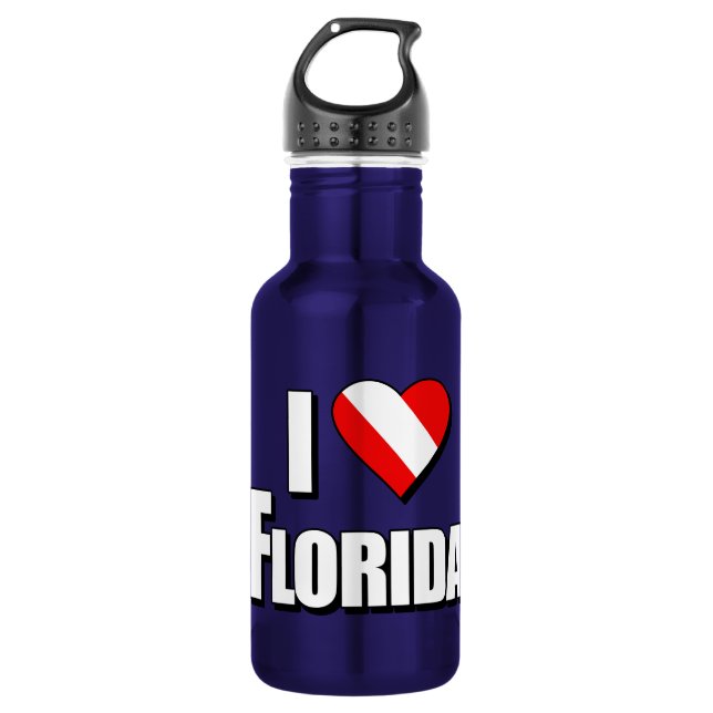 I Liebe Florida Diving Edelstahlflasche (Vorderseite)