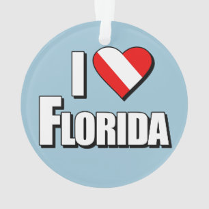I Liebe Florida Diving Ornament
