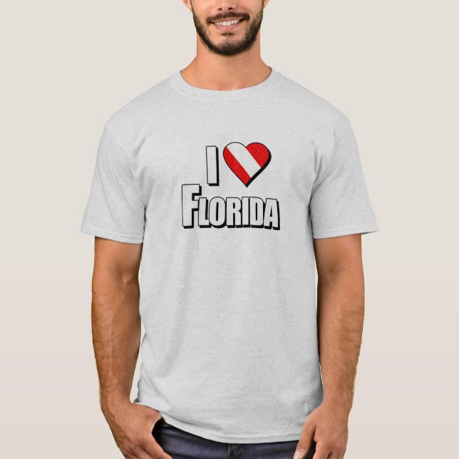 I Liebe Florida Diving T-Shirt (Vorderseite)