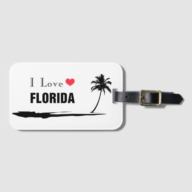 I Liebe Florida Gepäckanhänger (Vorderseite (Horizontal))