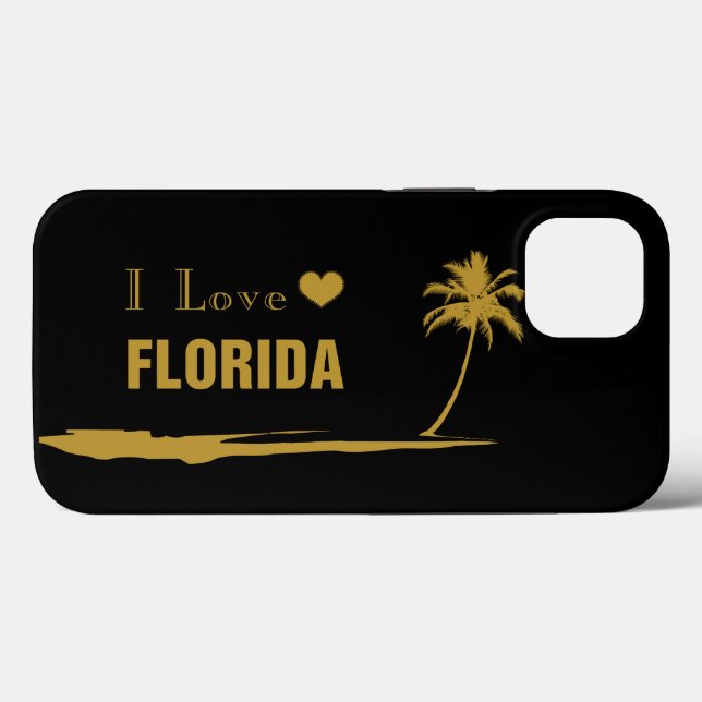 I Liebe Florida Gold Case-Mate iPhone Hülle (Rückseite (Horizontal))