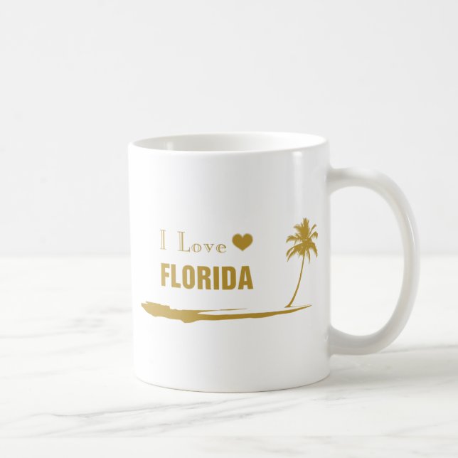 I Liebe Florida Gold Kaffeetasse (Rechts)