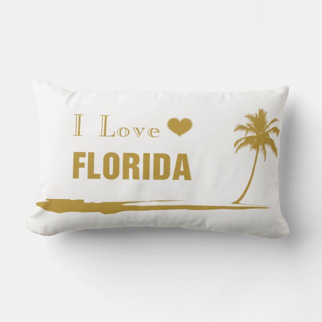 I Liebe Florida Gold Lendenkissen (Vorderseite)