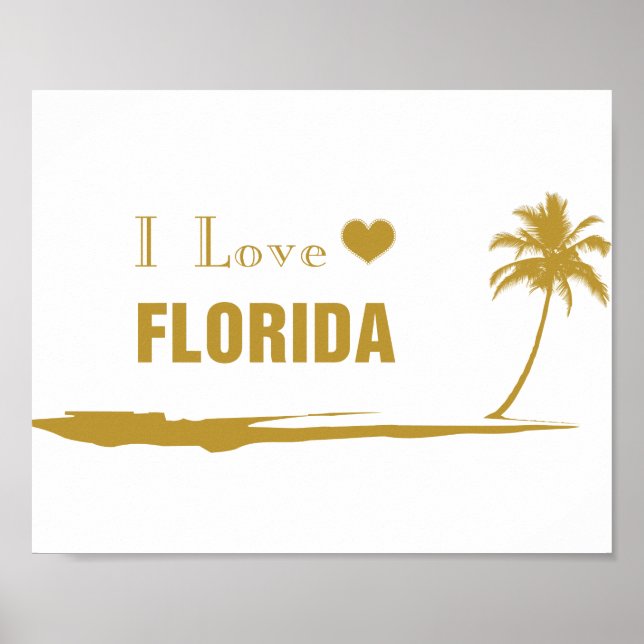 I Liebe Florida Gold Poster (Vorne)