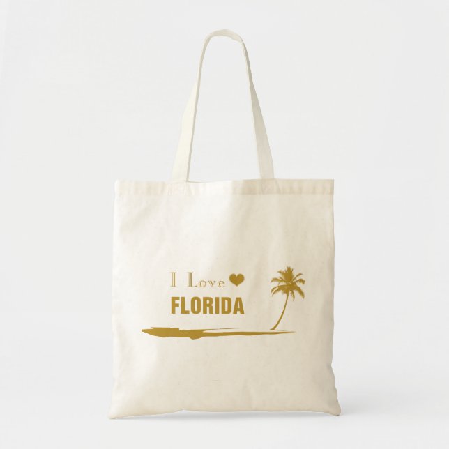 I Liebe Florida Gold Tragetasche (Vorne)