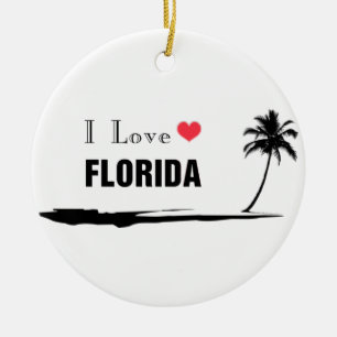 I Liebe Florida Keramik Ornament