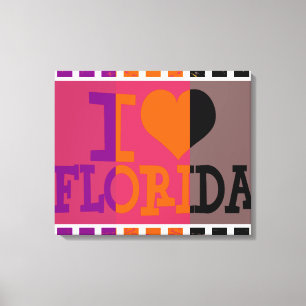 I Liebe Florida - Pop Art. 3 Leinwanddruck