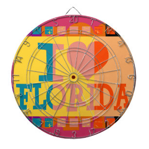 I Liebe Florida - Pop art Dartscheibe
