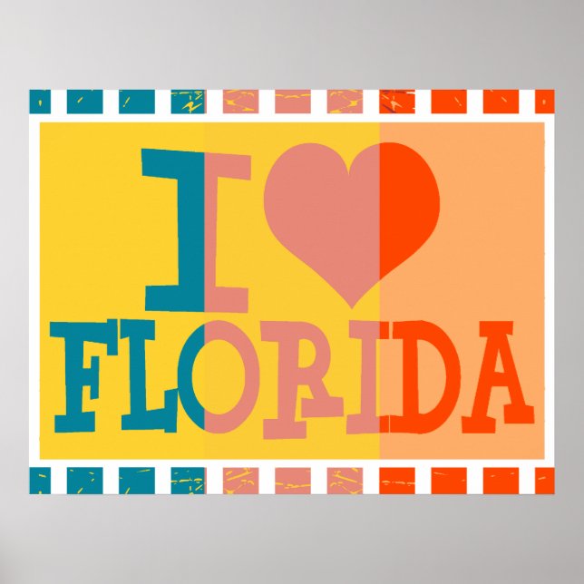 I Liebe Florida - Pop art Poster (Vorne)