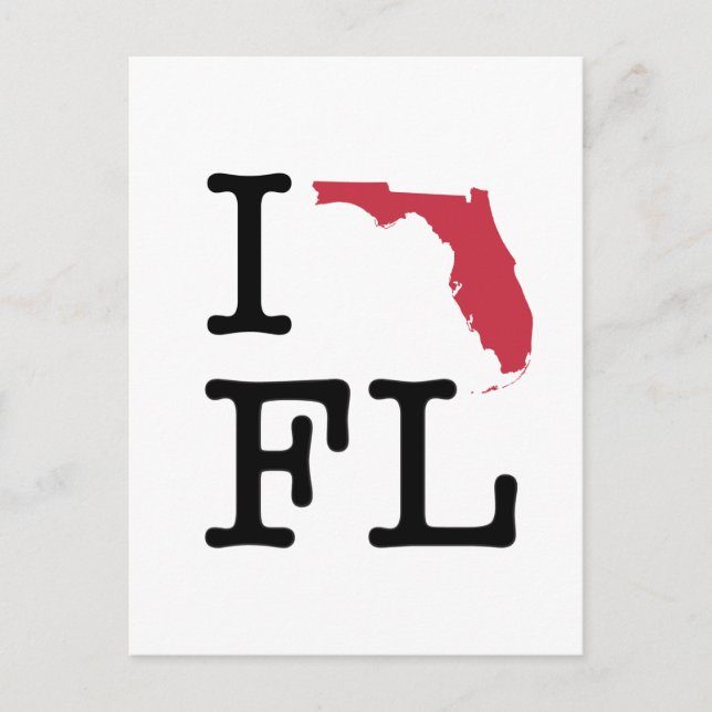 I Liebe Florida Postkarte (Vorderseite)