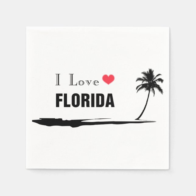 I Liebe Florida Serviette (Vorderseite)