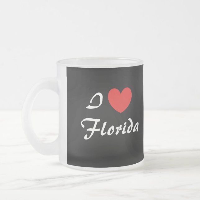 I Liebe Florida Typografie Mattierte Kaffee Tasse (Links)