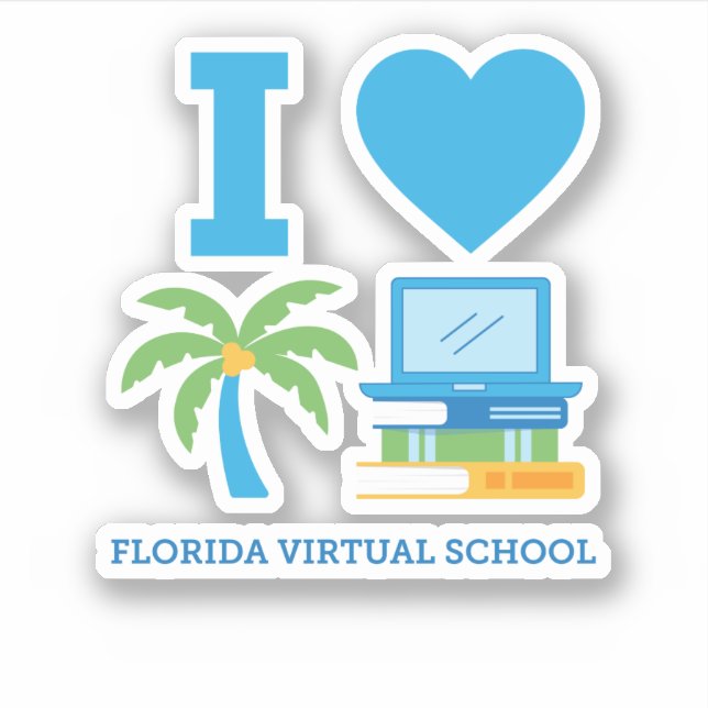 I Liebe Florida Virtual School Aufkleber (Vorderseite)