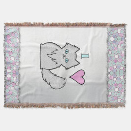 I Liebe Fluffy White Kätzchens Decke