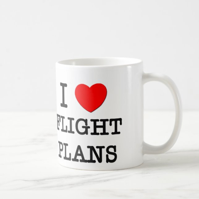 I Liebe-Flug-Pläne Kaffeetasse (Rechts)