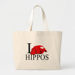 I Liebe-Flusspferd-Tragetaschen Jumbo Stoffbeutel