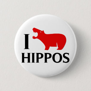 I Liebe-Flusspferde Button
