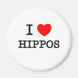 I Liebe FLUSSPFERDE Magnet