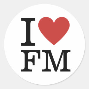 I ❤️ Liebe FM Facility Management Personal CUSTOM Runder Aufkleber