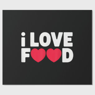 I Liebe Food Funny Feinschmecker Geschenk für Männ Geschenkpapier