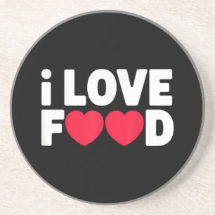 I Liebe Food Funny Feinschmecker Geschenk für Männ Getränkeuntersetzer