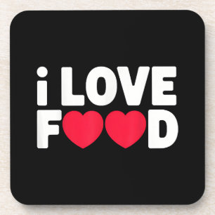 I Liebe Food Funny Feinschmecker Geschenk für Männ Getränkeuntersetzer