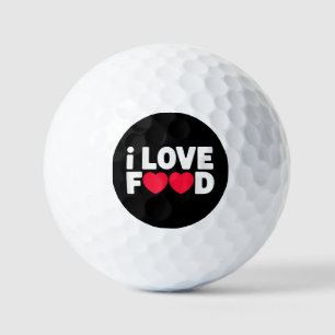 I Liebe Food Funny Feinschmecker Geschenk für Männ Golfball