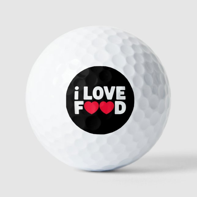 I Liebe Food Funny Feinschmecker Geschenk für Männ Golfball (Vorderseite)