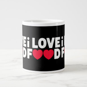 I Liebe Food Funny Feinschmecker Geschenk für Männ Jumbo-Tasse
