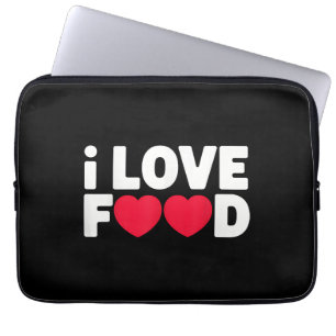 I Liebe Food Funny Feinschmecker Geschenk für Männ Laptopschutzhülle