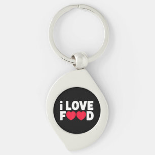 I Liebe Food Funny Feinschmecker Geschenk für Männ Schlüsselanhänger