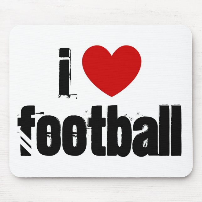 I Liebe Football Mousepad (Vorne)