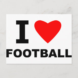 I Liebe Football Postkarte