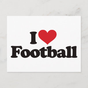 I Liebe Football Postkarte