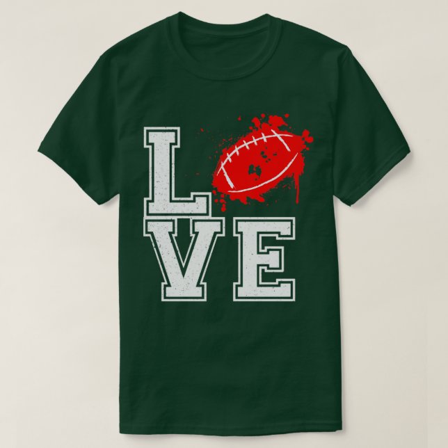 I Liebe Football T-Shirt (Design vorne)
