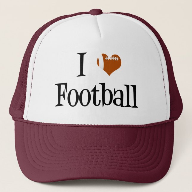 I Liebe Football Truckerkappe (Vorderseite)