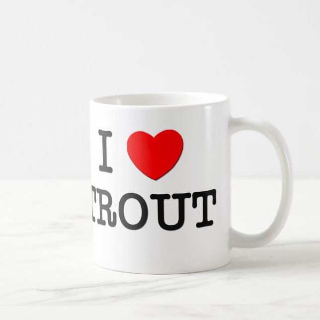 I Liebe FORELLE (Nahrung) Tasse (Rechts)