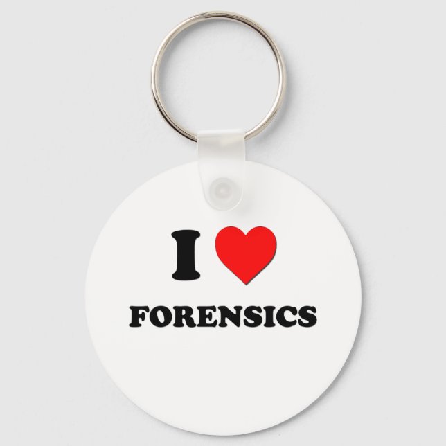 I Liebe Forensik Schlüsselanhänger (Vorderseite)