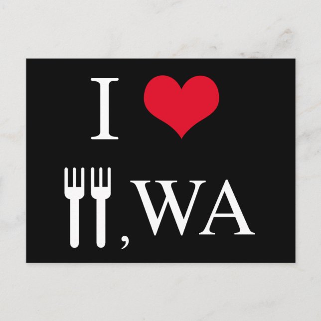 I Liebe Forks, WA Postkarte (Vorderseite)