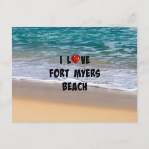 I Liebe Fort Myers Beach Postkarte