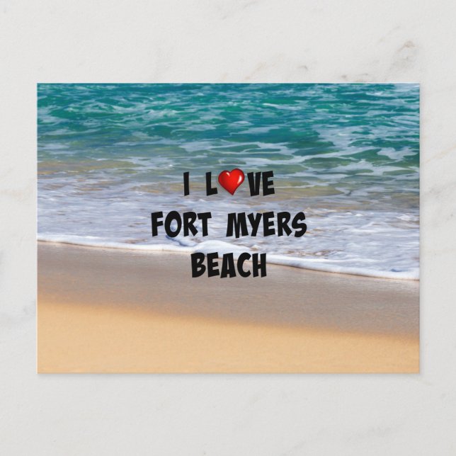 I Liebe Fort Myers Beach Postkarte (Vorderseite)