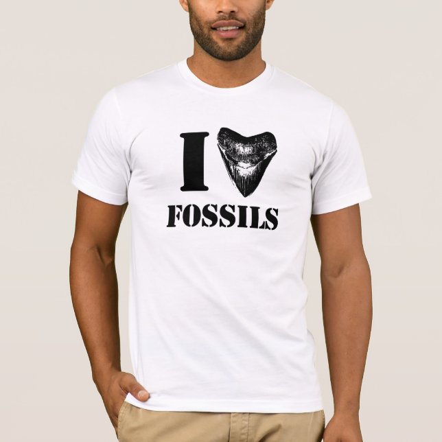 I LIEBE-FOSSILIEN Megalodon T-Shirt (Vorderseite)