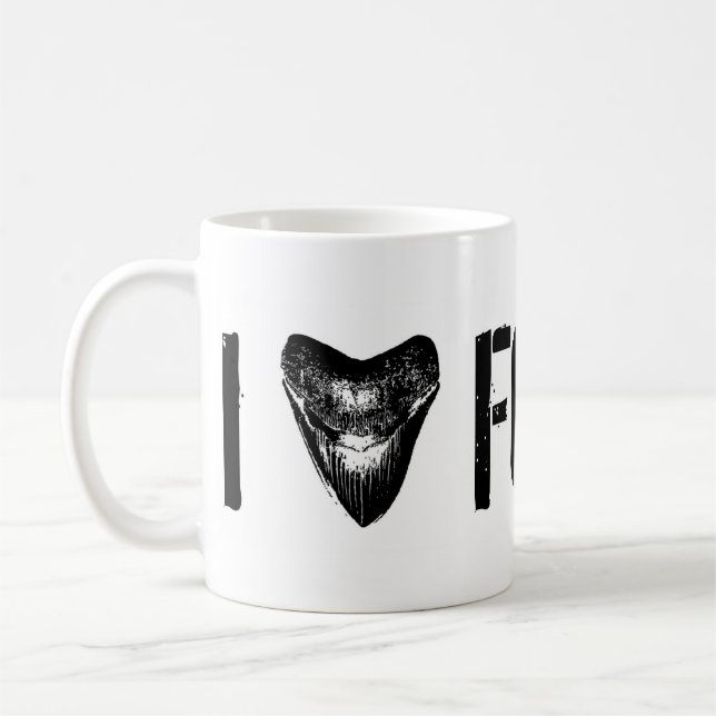 I LIEBE-FOSSILIEN Megalodon Tasse (Links)